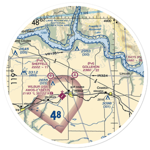Gollehon Airport (22WA) VFR Sectional Sticker (30 mile)