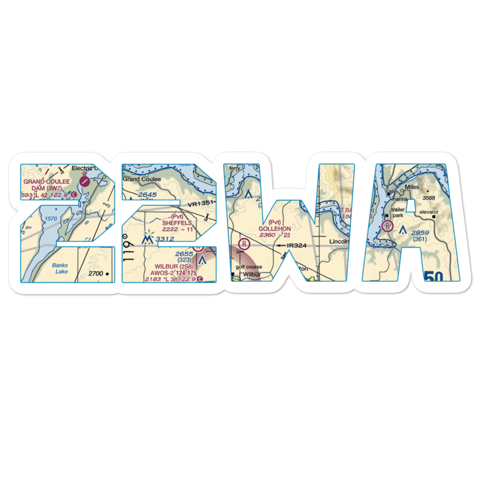 Gollehon Airport (22WA) VFR Sectional Sticker 