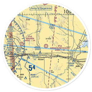 Kissack/Reynolds Airport (22WY) VFR Sectional Sticker (30 mile)
