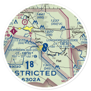 Longhorn Aux Landing Strip (22XS) VFR Sectional Sticker (20 mile)