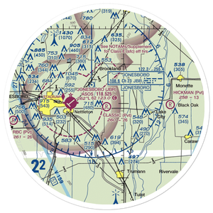 Classic Airstrip (23AR) VFR Sectional Sticker (30 mile)