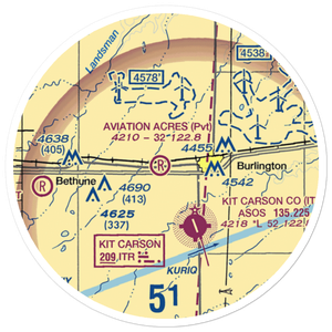Aviation Acres Airport (23CD) VFR Sectional Sticker (20 mile)