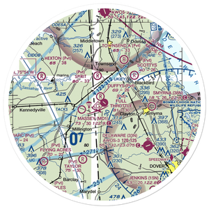 Full Throttle Farm Airport (23DE) VFR Sectional Sticker (30 mile)