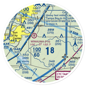 Gyro Town Usa STOLport (23FL) VFR Sectional Sticker (20 mile)