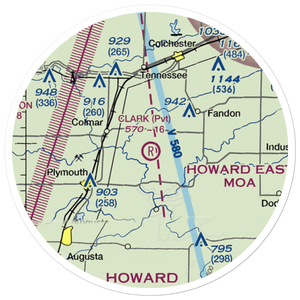 Clark Airport (23IS) VFR Sectional Sticker (20 mile)