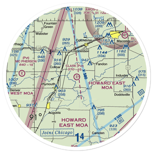 Clark Airport (23IS) VFR Sectional Sticker (30 mile)