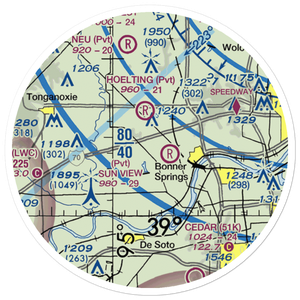 Ney Airport (23KS) VFR Sectional Sticker (20 mile)