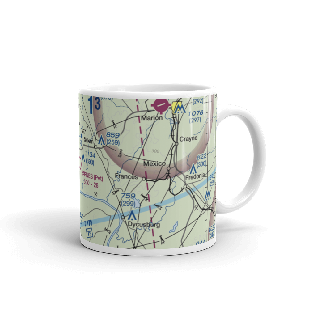 Barnes Farm Airport (23KY) VFR Sectional  Mug 