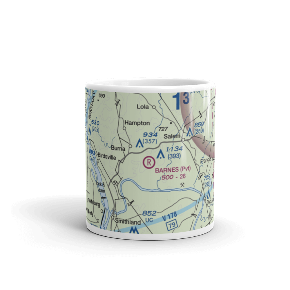 Barnes Farm Airport (23KY) VFR Sectional  Mug 