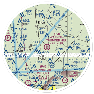 Warner-Thunder Hill Airport (23LA) VFR Sectional Sticker (20 mile)