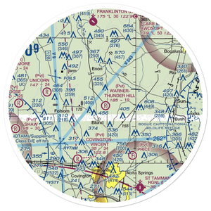 Warner-Thunder Hill Airport (23LA) VFR Sectional Sticker (30 mile)