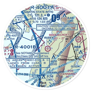 Breezecroft Seaplane Base (23MD) VFR Sectional Sticker (20 mile)