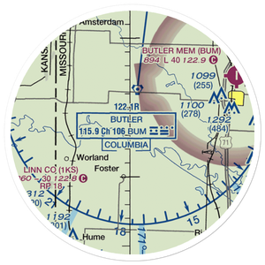 Oerke Enterprises Airport (23MO) VFR Sectional Sticker (20 mile)