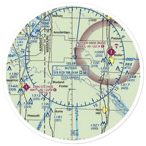 Oerke Enterprises Airport (23MO) VFR Sectional Sticker (30 mile)