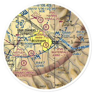 Waterfall Airport (23MT) VFR Sectional Sticker (20 mile)