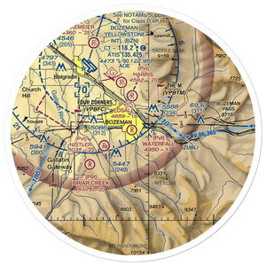Waterfall Airport (23MT) VFR Sectional Sticker (30 mile)