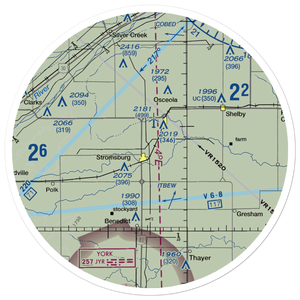 Stromsburg Municipal Airport (23NE) VFR Sectional Sticker (30 mile)