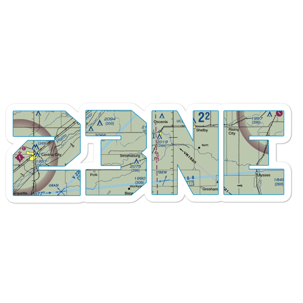 Stromsburg Municipal Airport (23NE) VFR Sectional Sticker 