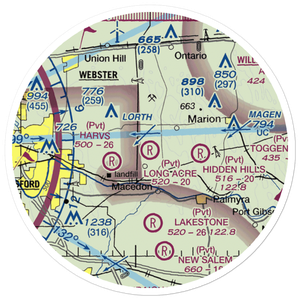 Long Acre Farms Airport (23NK) VFR Sectional Sticker (20 mile)