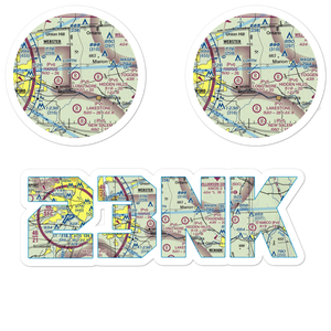 Long Acre Farms Airport (23NK) VFR Sectional Sticker Pack