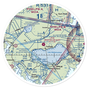 Whitfield'S East Airport (23NR) VFR Sectional Sticker (30 mile)
