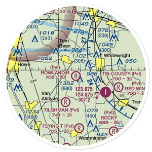 Rowland R Airfield (23TA) VFR Sectional Sticker (20 mile)