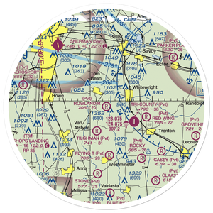Rowland R Airfield (23TA) VFR Sectional Sticker (30 mile)