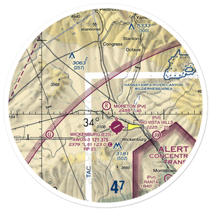 Moreton Airpark (23AZ) VFR Sectional Sticker (30 mile)