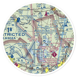 The Grove/Ranch Airport (23TX) VFR Sectional Sticker (30 mile)