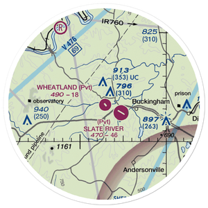 Wheatland Airport (23VA) VFR Sectional Sticker (20 mile)