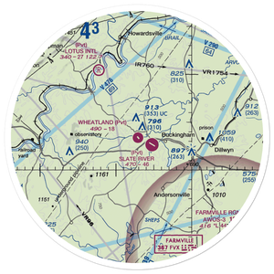 Wheatland Airport (23VA) VFR Sectional Sticker (30 mile)