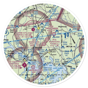 Murdock's Holly Bu Airport (23VG) VFR Sectional Sticker (30 mile)