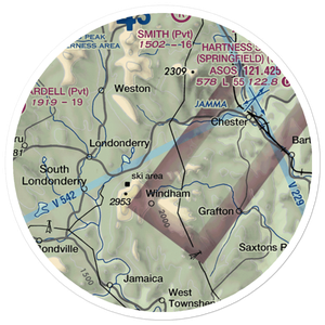 North Windham Airport (23VT) VFR Sectional Sticker (20 mile)