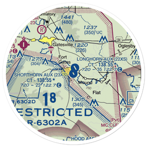 Shorthorn Aux Landing Strip (23XS) VFR Sectional Sticker (20 mile)