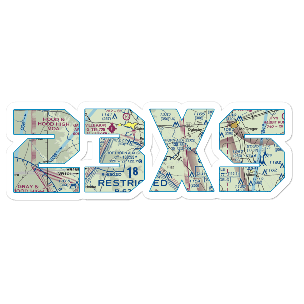 Shorthorn Aux Landing Strip (23XS) VFR Sectional Sticker 