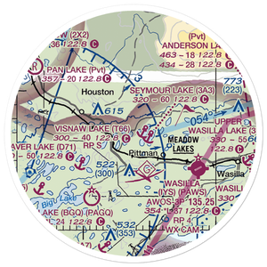 Toad Lake Strip (24AK) VFR Sectional Sticker (20 mile)