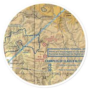 Pleasant Valley Airstrip (24AZ) VFR Sectional Sticker (30 mile)