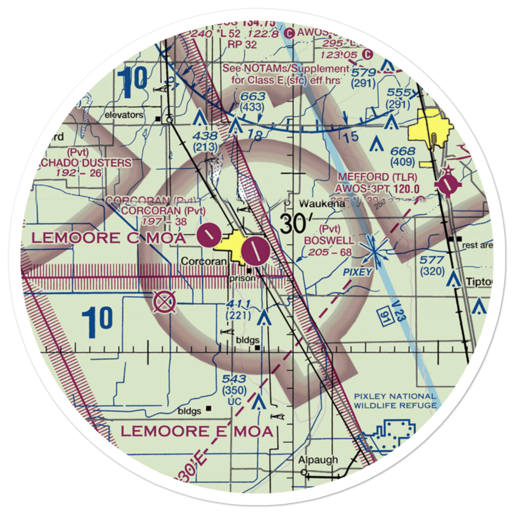 Boswell Airport (24CL) VFR Sectional Sticker (30 mile) 