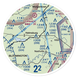 Kenstin Manor Airport (24IN) VFR Sectional Sticker (20 mile)