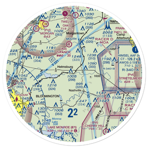Kenstin Manor Airport (24IN) VFR Sectional Sticker (30 mile)