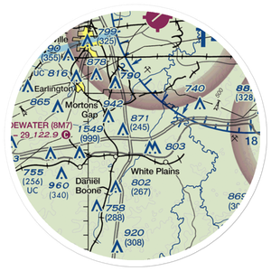 Williams Farm Airport (24KY) VFR Sectional Sticker (20 mile)