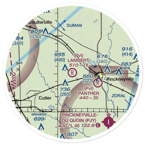 Lambert Airport (24LL) VFR Sectional Sticker (20 mile)