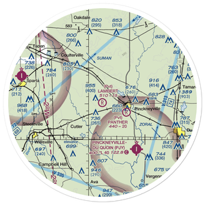 Lambert Airport (24LL) VFR Sectional Sticker (30 mile)