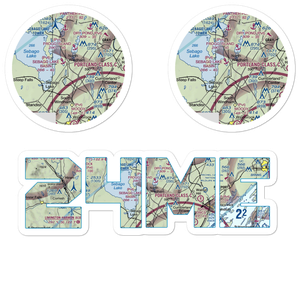Slip Knot Landing Airport (24ME) VFR Sectional Sticker Pack