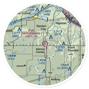 Bergemann Airport (24MN) VFR Sectional Sticker (20 mile)