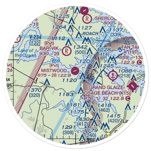 Mistwood Airport (24MO) VFR Sectional Sticker (20 mile)