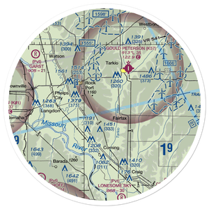 Steele Airport (24MU) VFR Sectional Sticker (30 mile)