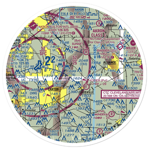 Milburn Airport (24OH) VFR Sectional Sticker (30 mile)