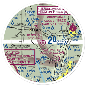 Reeds Airport (24OI) VFR Sectional Sticker (20 mile)