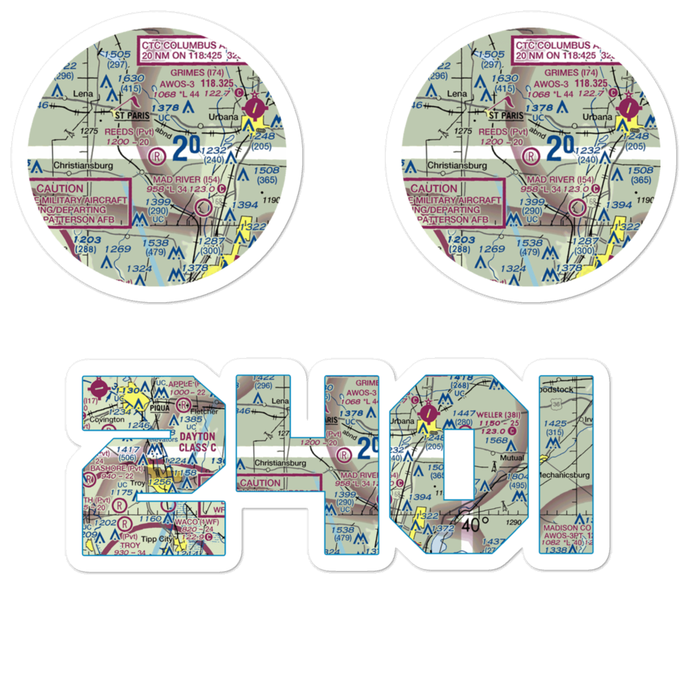 Reeds Airport (24OI) VFR Sectional Sticker Pack 
